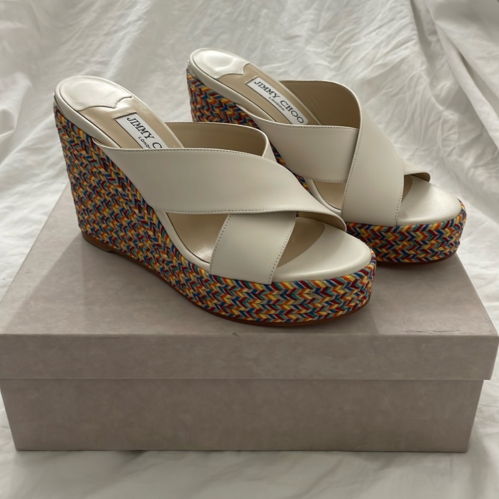 NWT jimmy choo dovina wedge size 37